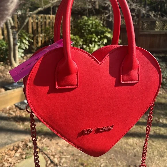 Betsey Johnson Heart Crossbody Red Purse w/ Rhinestones COLOVY-R NWT - Picture 12 of 17